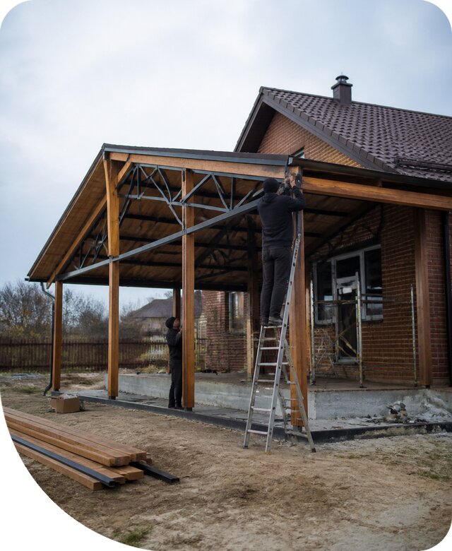 Пристройка навеса к дому и участку в Самаре под ключ
