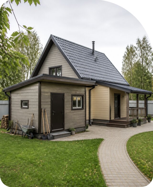 Домик с хозблоком в Самаре под ключ от 247597 р. | РадиДОМА-Смр
